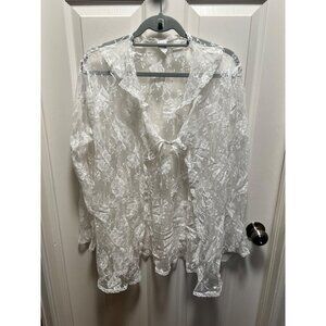 Hanky Panky | White Lace Robe Sz M Style 695